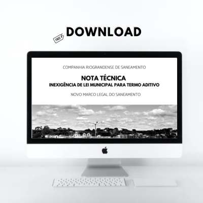 Nota Técnica: Desnecessidade de Lei Municipal para alteração de Contrato de Programa - A partir da vigência do Novo Marco Legal do Saneamento, instalou-se a dúvida quanto às relações entre Companhias Estaduais e Municípios, notadamente em relação à necessidade ou desnessidade de autorização da Câmara de Vereadores para assinatura de Termo Aditivo ao Contrato de Programa em vigor.
Por motivos diversos, concluímos que não há necessidade de aprovação de Lei Municipal para a celebração de Termo Aditivo a Contrato de Programa pelos municípios.
Para melhor desenvolver os fundamentos desta conclusão, elaboramos Nota Técnica específica sobre o assunto, com enfoque nos municípios do Estado do Rio Grande do Sul. 
Para acessar, clique aqui.
