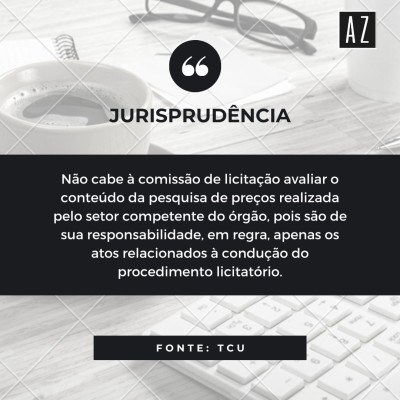 Comiss&atilde;o de Licita&ccedil;&atilde;o e o sobrepre&ccedil;o do or&ccedil;amento - O Plen&aacute;rio do Tribunal de Contas da Uni&atilde;o deu provimento a recurso de reconsidera&ccedil;&atilde;o de Presidente de Comiss&atilde;o de Licita&ccedil;&atilde;o e de Presidente da institui&ccedil;&atilde;o respons&aacute;vel pela licita&ccedil;&atilde;o no bojo do Ac&oacute;rd&atilde;o n. 594/2020, julgado em 18 de mar&ccedil;o de 2020.
Em s&iacute;ntese, os recorrentes foram condenados&nbsp;em raz&atilde;o de terem assinado edital com sobrepre&ccedil;o em rela&ccedil;&atilde;o &agrave; hora contratada a ser paga.
O valor dessa hora foi indevidamente definido, sem considerar o tipo de profissional e/ou o servi&ccedil;o a ser contratado. A equipe t&eacute;cnica apurou que tal irregularidade teria gerado, por consequ&ecirc;ncia, preju&iacute;zo ao er&aacute;rio em virtude de superfaturamento, o que levou a sua condena&ccedil;&atilde;o em d&eacute;bito e &agrave; aplica&ccedil;&atilde;o de multa de R$ 30.000,00, com fundamento no art. 57 da Lei 8.443/1992.
Por&eacute;m, em an&aacute;lise aos recursos da Presidente da Comiss&atilde;o de Licita&ccedil;&atilde;o e do Presidente da institui&ccedil;&atilde;o relacionada, o TCU deu provimento &agrave;s raz&otilde;es apresentadas, afirmando que: &agrave;&nbsp;comiss&atilde;o de licita&ccedil;&atilde;o incumbe verificar se h&aacute; projeto b&aacute;sico, se o or&ccedil;amento foi elaborado, checar a qualifica&ccedil;&atilde;o t&eacute;cnica, econ&ocirc;mico-financeira, regularidade fiscal, habilita&ccedil;&atilde;o jur&iacute;dica, dentre outras tarefas. Ou seja, n&atilde;o cabe, a priori, &agrave; comiss&atilde;o de licita&ccedil;&atilde;o elaborar o or&ccedil;amento.
Al&eacute;m disso, tamb&eacute;m houve destaque para a aus&ecirc;ncia de previs&atilde;o legal para se exigir que a comiss&atilde;o fa&ccedil;a levantamento de todo o trabalho j&aacute; realizado pela &aacute;rea encarregada de elaborar o edital e o respectivo or&ccedil;amento, tendo em vista a complexidade dos diversos objetos licitados, dos setores ou pessoas competentes envolvidos na aquisi&ccedil;&atilde;o do objeto.
Portanto, n&atilde;o cabe &agrave; Comiss&atilde;o de Licita&ccedil;&atilde;o avaliar o conte&uacute;do da pesquisa de pre&ccedil;os realizada pelo setor competente do &oacute;rg&atilde;o, pois s&atilde;o de sua responsabilidade. A responsabilidade da Comiss&atilde;o, em regra, limita-se aos atos relacionados &agrave; condu&ccedil;&atilde;o do procedimento licitat&oacute;rio.
Confira a &iacute;ntegra do Voto do Ministro Relator no link abaixo.