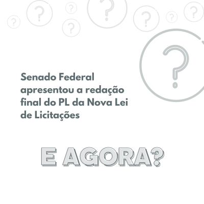Redação Final do PL da Licitações, e agora? - No mês de dezembro de 2020, o Senado Federal aprovou o PL 4.253 / 2020 (Substitutivo da Câmara dos Deputados ao PLS 559/2013), que trata da Nova Lei de Licitações.
Contudo, em razão da aprovação do Substitutivo com emendas e destaques aprovados pelo Relator, foi necessária a revisão da redação do PL para fins de padronização de terminologias, adequações redacionais para melhor clareza, precisão e organização da ordem lógica dos dispositivos.
Após mais de dois meses de estudos, a Comissão Diretora apresentou a minuta final do texto.
Agora, este texto final será novamente apreciado e deliberado pelo Plenário do Senado Federal, conforme trâmite previsto no art. 324 do Regimento Interno do Senado Federal:

Art. 324. Figurando a redação final na Ordem do Dia, se sua discussão for encerrada sem emendas ou retificações, será considerada definitivamente aprovada, sem votação, a não ser que algum Senador requeira seja submetida a votos.

Conforme previsão publicada no site do Senado, o texto está inscrito para deliberação do Plenário no dia 23 de fevereiro de 2021.

Algumas alterações foram identificadas na redação final, em comparação àquela aprovada anteriormente. Abaixo, seguem as principais:
* Art. 5º: os princípios foram separados das "diretrizes". No texto original, havia apenas o caput do art. 5º. Agora, temos o caput mais dois incisos, sendo o inciso I os princípios e o inciso II as diretrizes;
* Art. 8º: o caput do art. 8º sofreu uma pequena alteração, em sua parte final. Aparentemente, a ideia foi delimitar a atuação denominado agente de contratação, que deve exercer sua atividade "até a homologação" do certame;
*Art. 20: o caput do art. 20 sofreu revelante alteração, uma vez que seu texto foi totalmente reformulado, passando a ter menor imperatividade no que se refere à aquisição de itens de luxo. Veja a diferença abaixo: 




 Redação anterior

Redação atual 



Art. 20. Os itens de consumo adquiridos para suprir as demandas das estruturas da Administração Pública deverão ser de qualidade comum, não superior à mínima necessária para cumprir as finalidades às quais se destinam, vedada a aquisição de artigos de luxo. 

Art. 20. Os itens de consumo adquiridos para suprir as demandas das estruturas da Administração Pública não deverão ostentar especificações e características excessivas às necessárias para cumprir as finalidades às quais se destinam, vedada a aquisição de artigos de luxo 



 
* Art. 53: houve uma organização geral do dispositivo, no sentido de melhor dispor sobre os meios obrigatórios e facultativos de divulgação do edital e seus anexos;
* Art. 63: houve uma organização do caput do dispositivo, passando a prever dois incisos. A nova redação organizou melhor as duas hipóteses de complementação de documentos após a abertura do envelope de habilitação;
* Art. 163: a redação do caput do dispositivo foi alterada no que se refere ao momento limite para apresentação de impugnação ou pedido de esclarecimento sobre o edital, passando a prever "três dias úteis antes da abertura do certame" (e não mais: "da abertura das propostas");
* Art. 190: a nova redação deixou mais clara a possibilidade de utilização do regime da Lei 8.666/93, para licitação ou contratação direta, nos dois anos seguintes à aprovação da nova lei de licitações, conforme prevê o inciso II do art. 192 do projeto de lei.
Confira a íntegra do PL aqui. 
E, se você quiser mais informações sobre a nova lei, considere dar uma olhada no nosso E-BOOK.

 Por Ana Paula Mella Vicari