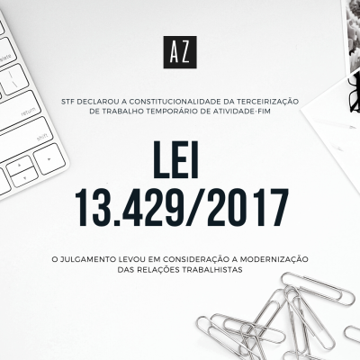 STF declara a constitucionalidade da Lei 13.429/2017 - O Supremo Tribunal Federal, por maioria, declarou a constitucionalidade da Lei n. 13.429/2017, que trata da terceirização de trabalho temporário de atividade-fim. O acórdão foi prolatado no julgamento de cinco Ações Diretas de Inconstitucionalidade (ADIs) em que partidos, confederações de trabalhadores e a PGR questionavam a Lei da Terceirização (ADIs 5685, 5686, 5687, 5695 e 5735).
O julgamento foi realizado na sessão virtual encerrada no dias 15/06/2020.
As ações foram ajuizadas pela Rede Sustentabilidade (ADI 5685), pela Confederação Nacional das Profissões Liberais (ADI 5686), pelo Partido dos Trabalhadores e pelo Partido Comunista do Brasil (ADI 5687), pelas Confederações Nacionais dos Trabalhadores na Indústria Química e dos Trabalhadores nas Indústrias Têxtil, Vestuário, Couro e Calçados (ADI 5695) e pela Procuradoria-Geral da República (ADI 5735). Segundo os argumentos apresentados, a prática irrestrita de terceirização e trabalho temporário em atividades ordinárias das empresas viola direitos sociais fundamentais dos trabalhadores, ao propiciar tratamento diferenciado entre empregados diretos e terceirizados na mesma empresa.
O relator das ações, Ministro Gilmar Mendes, observou que a Constituição Federal tem uma série de normas referentes aos chamados direitos sociais do trabalhador que regulam as bases da relação contratual e fixam o estatuto básico do vínculo empregatício. O objetivo foi estabelecer limites ao poder do legislador e dos próprios contratantes na conformação do contrato de trabalho e definir a estrutura básica do modelo jurídico da relação de emprego, com efeitos diretos sobre cada situação concreta. No entanto, a Constituição não proíbe a existência de contratos de trabalho temporários, “tampouco a prestação de serviços a terceiros”.
Segundo o ministro, num cenário de etapas produtivas cada vez mais complexo, agravado pelo desenvolvimento da tecnologia e pela crescente especialização dos agentes econômicos, torna-se praticamente impossível definir, sem ingerência do arbítrio e da discricionariedade, quais atividades seriam meio e quais seriam fim. Ele considera que a modernização das relações trabalhistas é necessária para aumentar a oferta de emprego e assegurar os direitos constitucionais, como a garantia contra despedida arbitrária, o seguro-desemprego, o fundo de garantia do tempo de serviço e o salário mínimo, entre outros. “A rigor, o artigo 7º da Constituição não tem vida própria, depende do seu suporte fático: o trabalho”, afirmou. “Sem trabalho, não há falar-se em direito ou garantia trabalhista. Sem trabalho, a Constituição Social não passará de uma carta de intenções”.
Compatibilidade com o concurso público
Ainda conforme o Ministro Relator, a norma também está em consonância com a regra do concurso público e com todo o arcabouço constitucional, e caberá ao gestor, no exercício de sua competência, optar pela melhor forma de atender ao interesse público. “É claro que a utilização de serviço temporário pela administração pública não pode configurar, jamais, burla à exigência de concurso público", concluiu.
Acompanharam esse entendimento os ministros Alexandre de Moraes, Roberto Barroso, Luiz Fux, Cármen Lúcia, Celso de Mello e Dias Toffoli (presidente). Os ministros Marco Aurélio, Ricardo Lewandowski, Rosa Weber e Edson Fachin votaram pela inconstitucionalidade da lei.
Veja a reportagem da TV Justiça: 

 